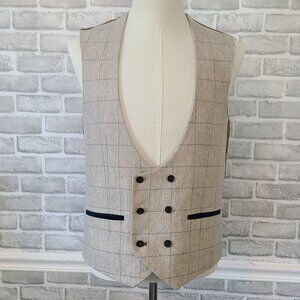NEXT Wool Blend Waistcoat Vest 3 button NEW Old Money Quiet Luxury Men's 38R